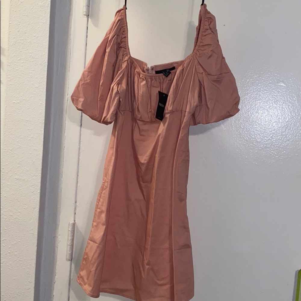 Rose Colored Poplin Mini Dress